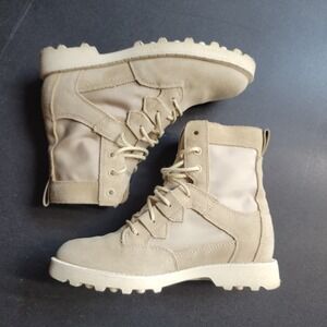 Sorel Caribou OTM Waterproof Suede Boots Chalk Beige Womens 6 Hiking